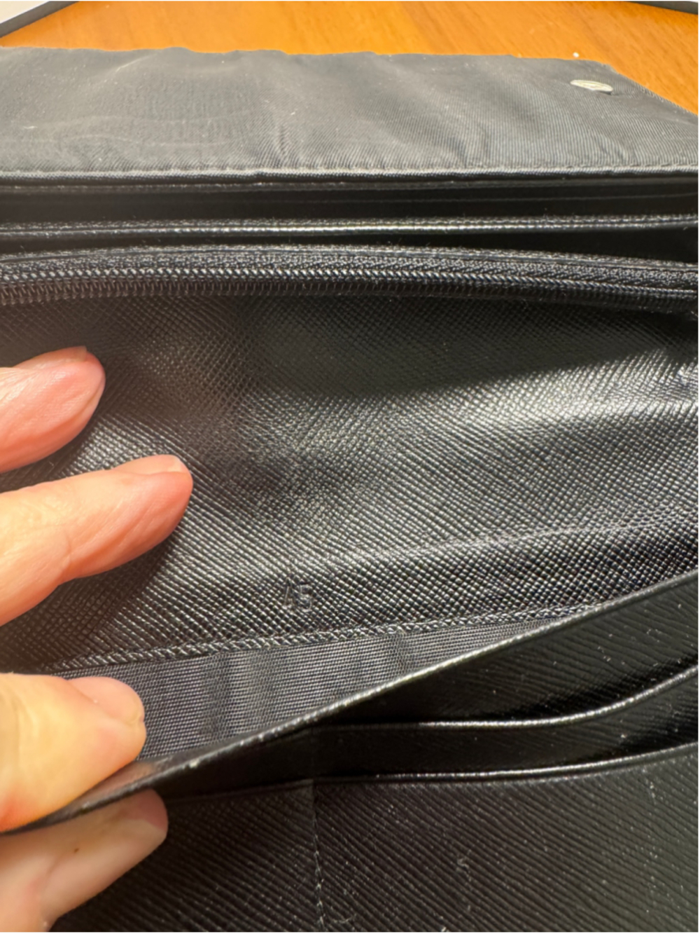 Prada Nylon Continental Black Nylon Wallet - Picture 4 of 9